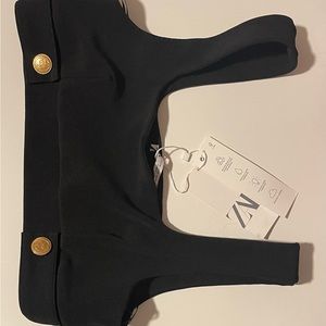 Zara New BUTTONED OTTOMAN TOP style code 1930/001